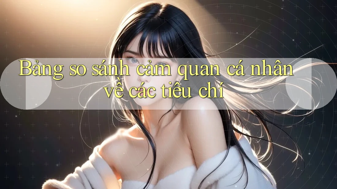 Bảng so sánh cảm quan cá nhân về các tiêu chí