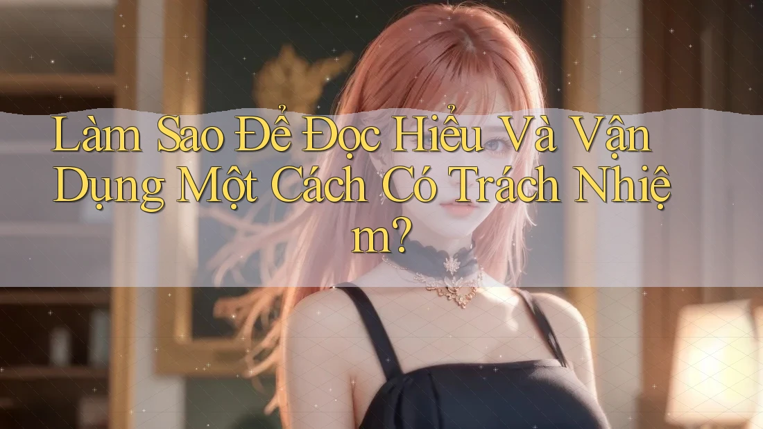 Làm Sao Để Đọc Hiểu Và Vận Dụng Một Cách Có Trách Nhiệm? Làm Sao Để Đọc Hiểu Và Vận Dụng Một Cách Có Trách Nhiệm?