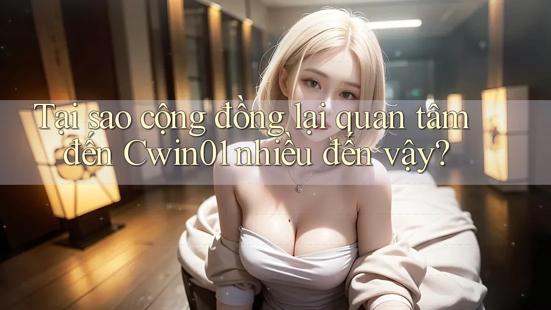 Tại sao cộng đồng lại quan tâm đến Cwin01 nhiều đến vậy? Tại sao cộng đồng lại quan tâm đến Cwin01 nhiều đến vậy?