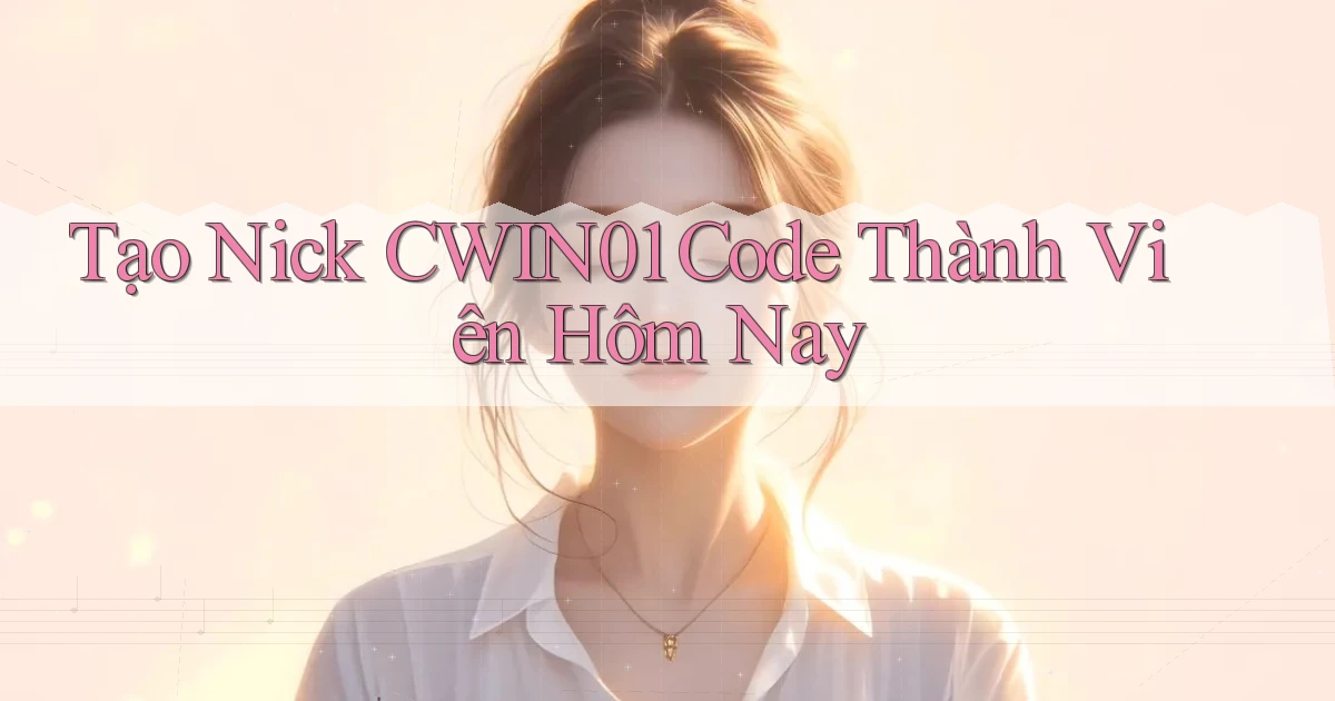 tạo nick cwin01 code thành viên hôm nay